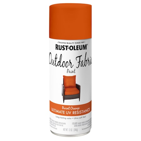 Rust-Oleum Outdoor Fabric Spray Paint, Burnt Orange, Matte, 12 Oz 352122